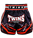 Twins Special TTBL Racing Muay Thai Shorts – Handgemaakt Satijn – Zwart/Rood