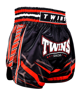 Twins Special Twins Special Muay Thai Shorts TTBL Racing – Zwart/Rood
