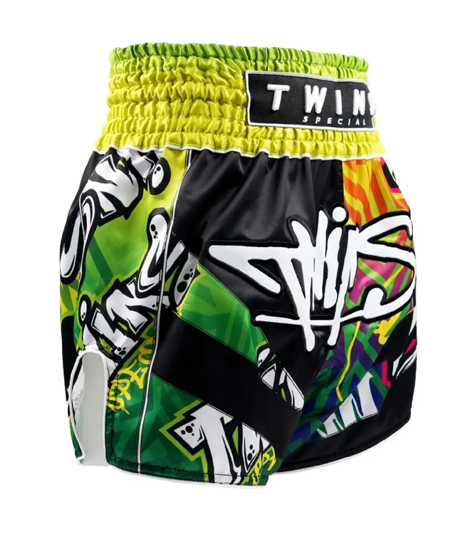 Twins Special Muay Thai & Kickboks Shorts TTBL Graffiti – Zwart
