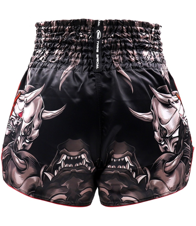 Twins Special Muay Thai & Kickboxen Shorts TTBL Kabuki – Schwarz/Grau