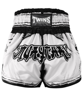 Twins Special Twins Special TTBL Comic Muay Thai Shorts – Wit/Zwart