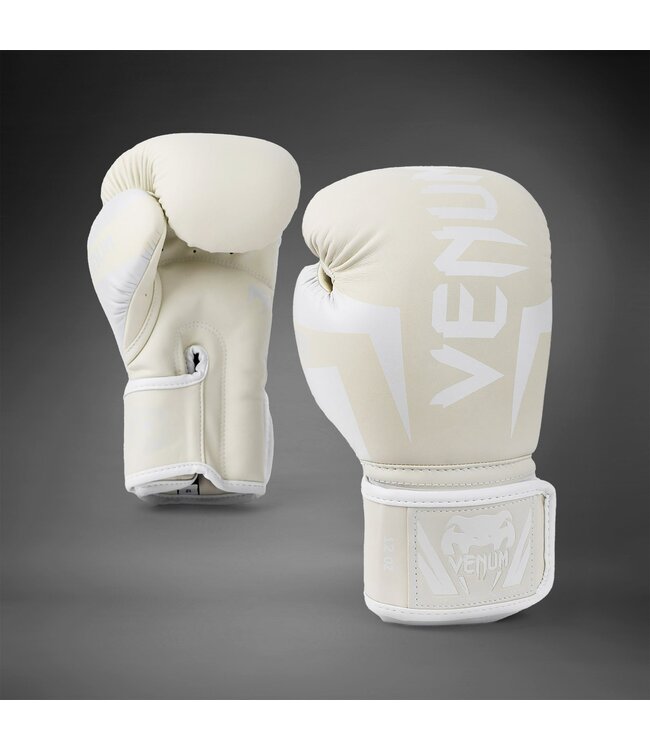 Venum Elite Boxhandschuhe – Weiss/Elfenbein | Für Boxen, Kickboxen & Muay Thai