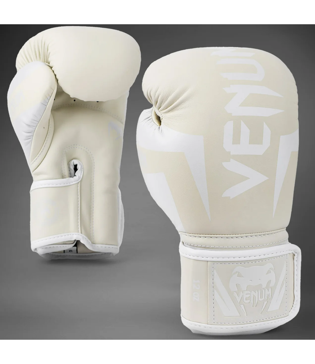 Venum Elite Boxhandschuhe – Weiss/Elfenbein | Für Boxen, Kickboxen & Muay Thai