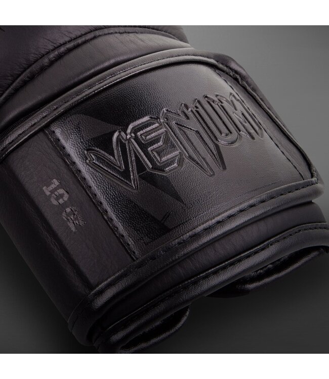Venum Giant 3.0 Boxhandschuhe – Nappa Leder – Schwarz/Schwarz – Für Boxen, Kickboxen & Muay Thai
