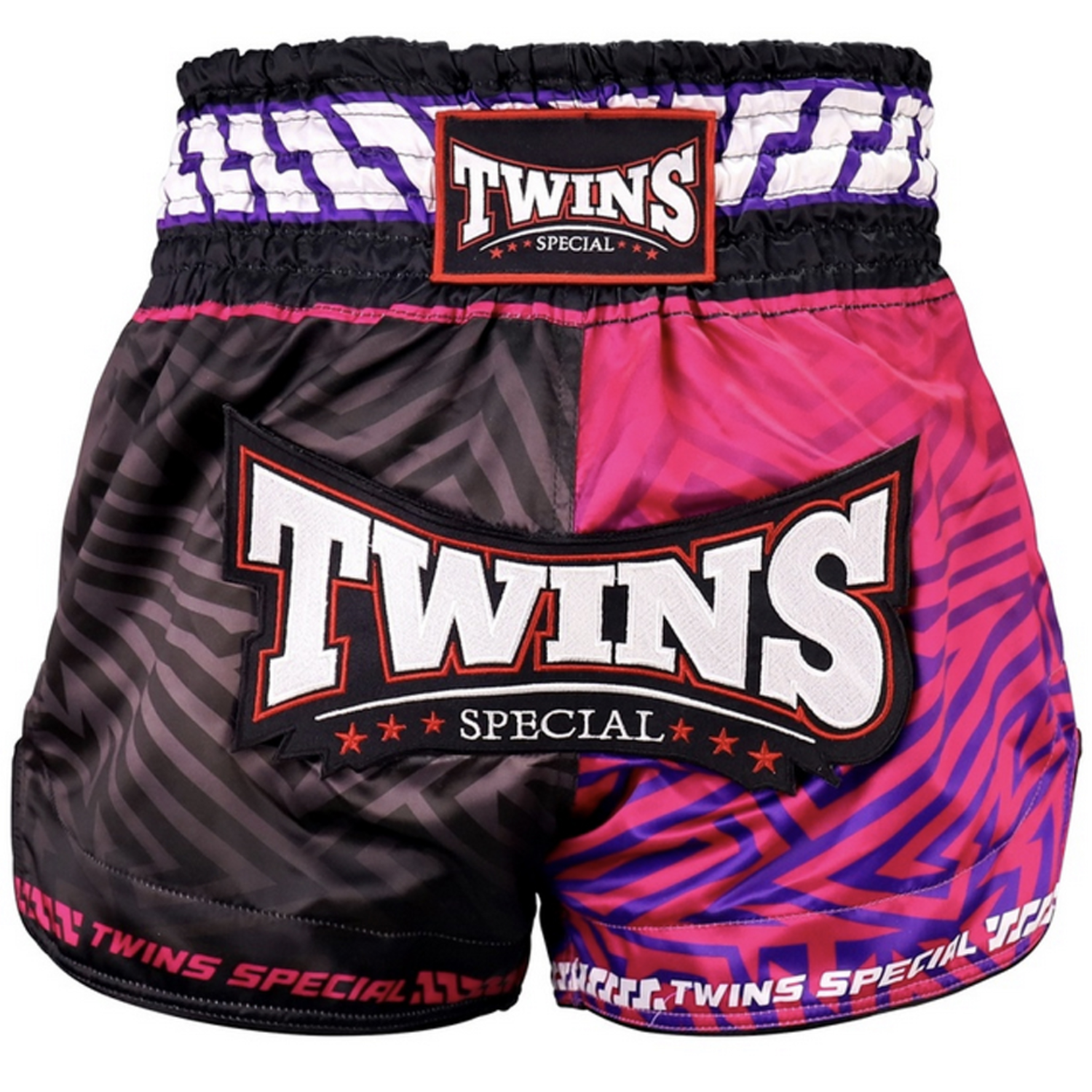 Twins Special TTBL Maze Muay Thai Shorts – Black/Pink - Fightwear