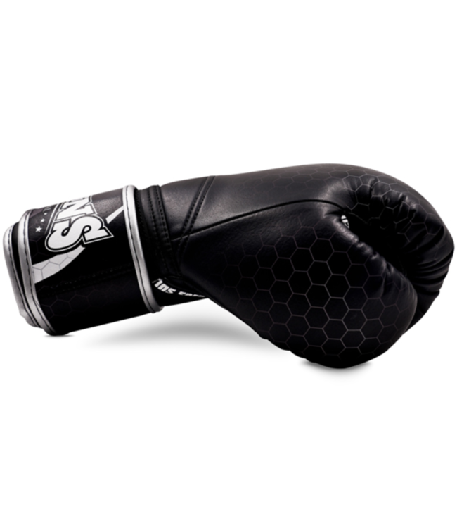 Twins Special BGVL 15 Leder Muay Thai & Kickboxhandschuhe – Schwarz/Weiß/Grau