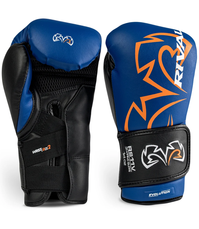 Rival RS11V Evolution Sparring Boxhandschuhe – Premium Trainingshandschuhe – Blau
