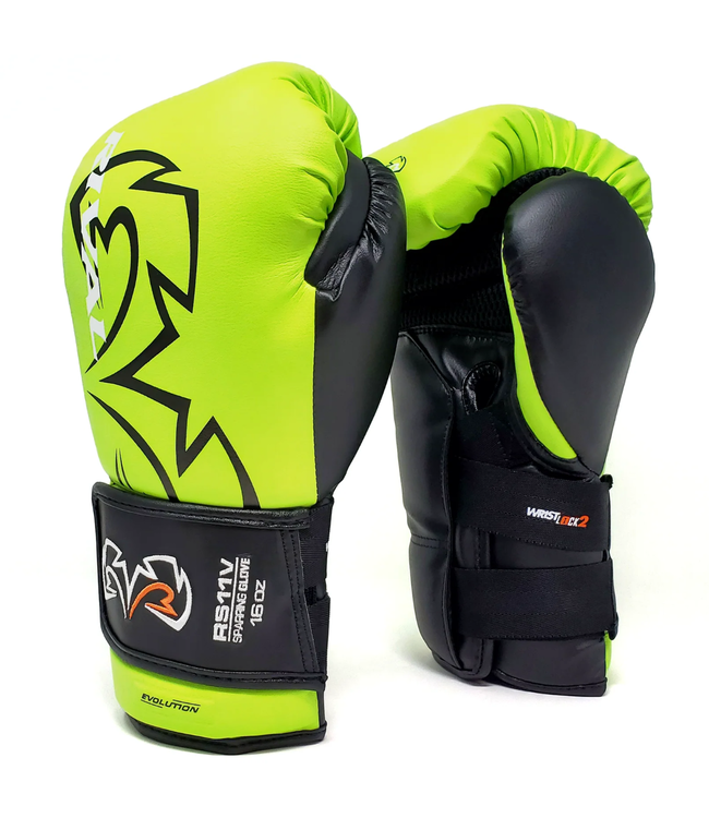 Rival RS11V Evolution Sparring Boxing Gloves – Premium Training Gloves – Lime