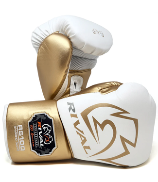 Rival Rival RS100 Professional Sparring Boxing Gloves White/Gold