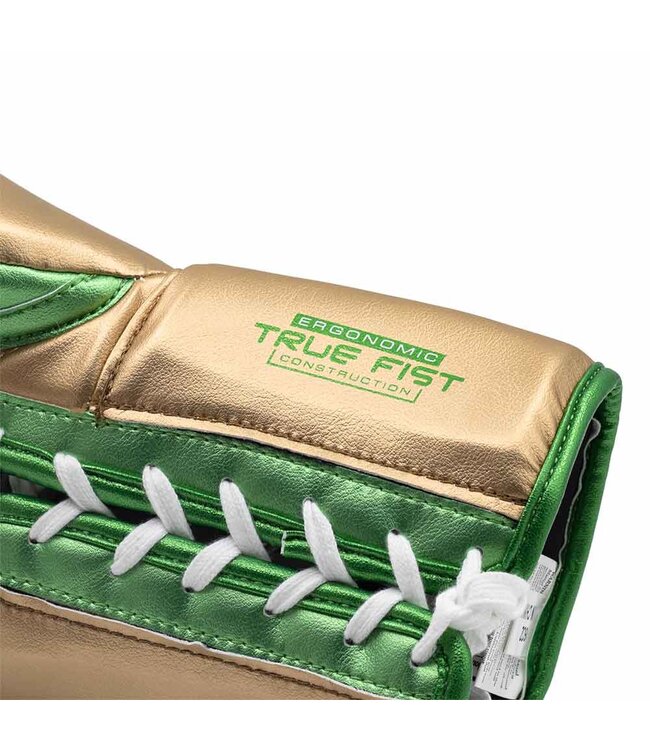 Rival RS100 Professional Sparring Bokshandschoenen – Multi‑Layer Foam – Wrist Lock 2™ – Groen/Goud