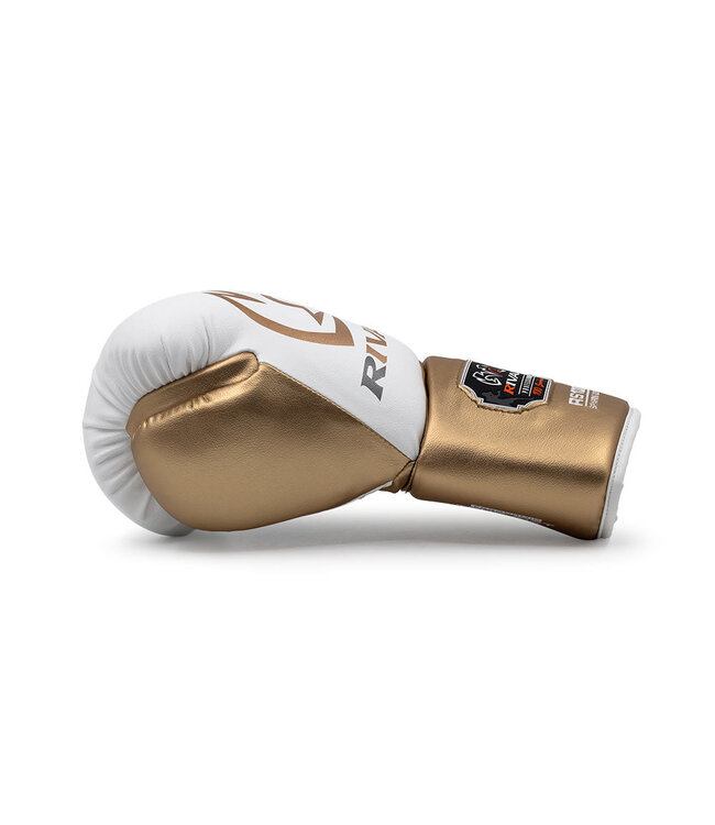 Rival RS100 Professional Sparring Boxing Gloves – Multi‑Layer Foam – Wrist Lock 2™ – White/Gold