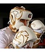 Rival RS100 Professional Sparring Boxhandschuhe – Multi‑Layer Foam – Wrist Lock 2™ – Weiß/Gold