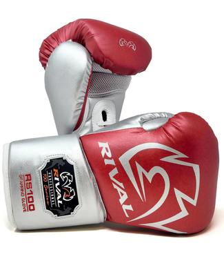 Rival Rival RS100 Professional Sparring Boxing Gloves Red/Silver