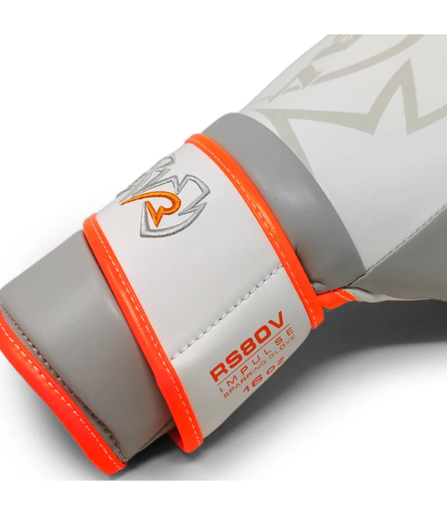 Rival RS80V Impulse Boxhandschuhe White/Orange | Sparring & Stabilität