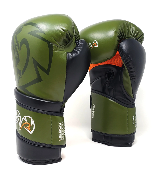 Rival RS80V Impulse Boxing Gloves Khaki Green | Sparring & Wrist Stability