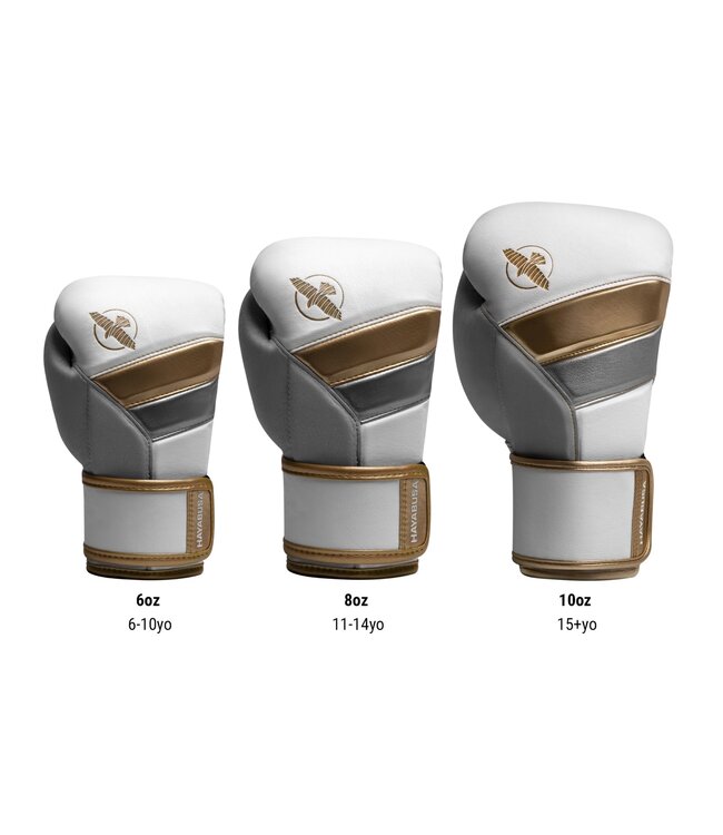 Hayabusa T3 Kids Boxhandschuhe – Weiss Gold | Kinder Boxhandschuhe & Maximaler Schutz