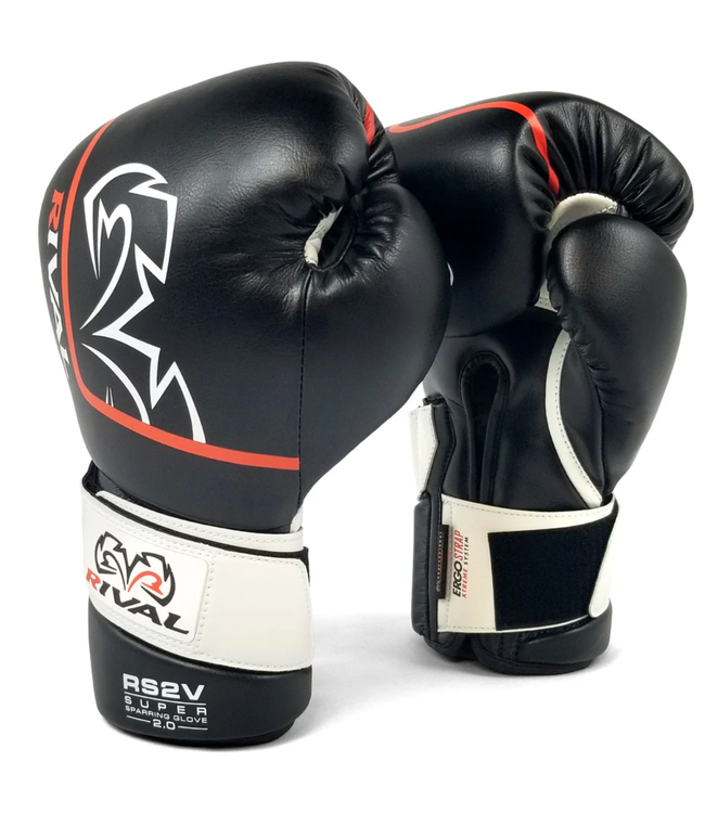 Rival RS2V Bokshandschoenen Zwart – Premium Super Sparring Gloves voor Sparring & Training