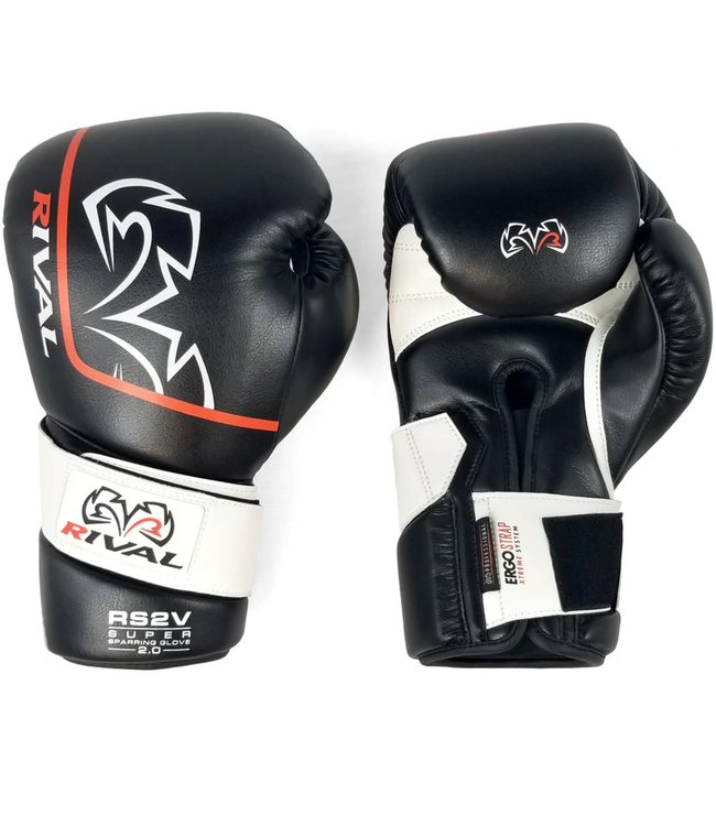 Rival RS2V Boxing Gloves Black – Premium Super Sparring Gloves for Sparring & Training