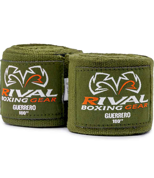 Rival Guerrero Handwraps 450 cm Khaki Green – Boxing Hand Wraps for Boxing & Kickboxing
