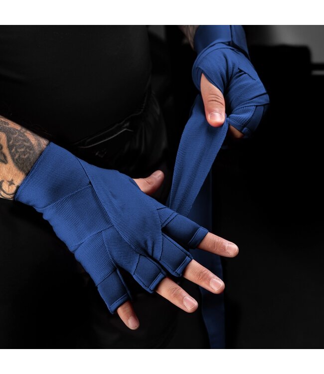 Hayabusa Knuckle Guard Hand Wraps Blau mit zusätzlichem Knöchelschutz