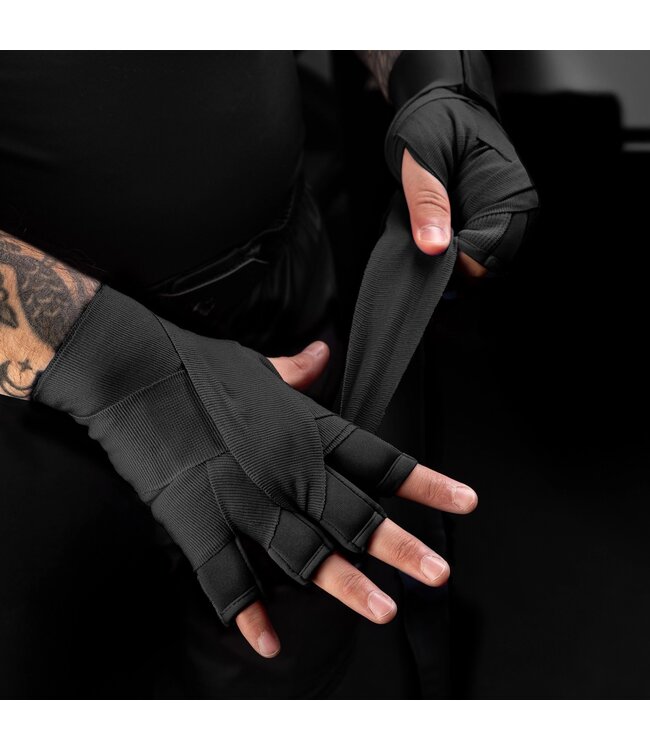 Hayabusa Knuckle Guard Hand Wraps Schwarz mit zusätzlichem Knöchelschutz