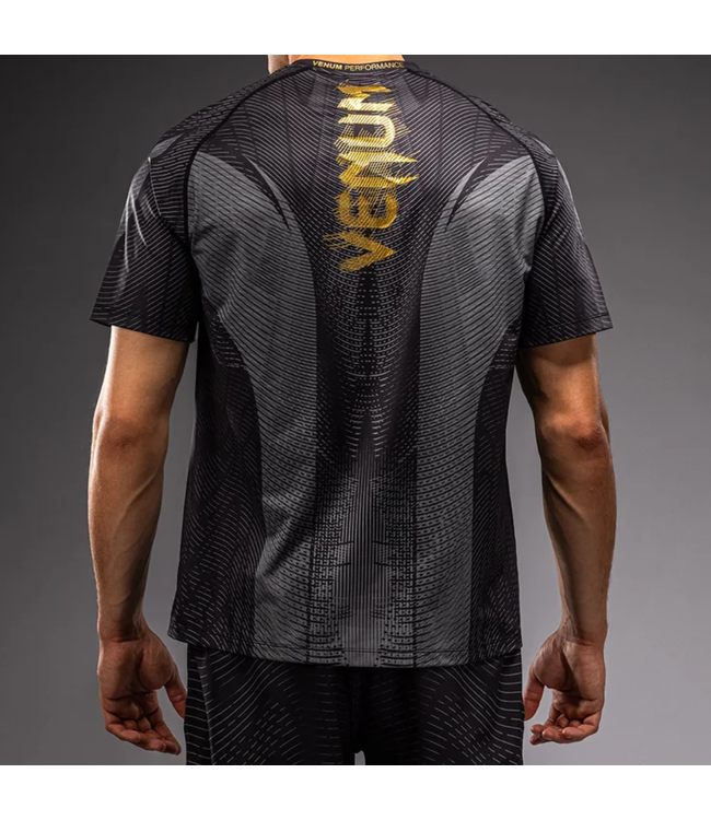 Venum Galactic 3.0 Dry Tech T‑Shirt - Zwart/Goud voor Boksen, Kickboksen & MMA