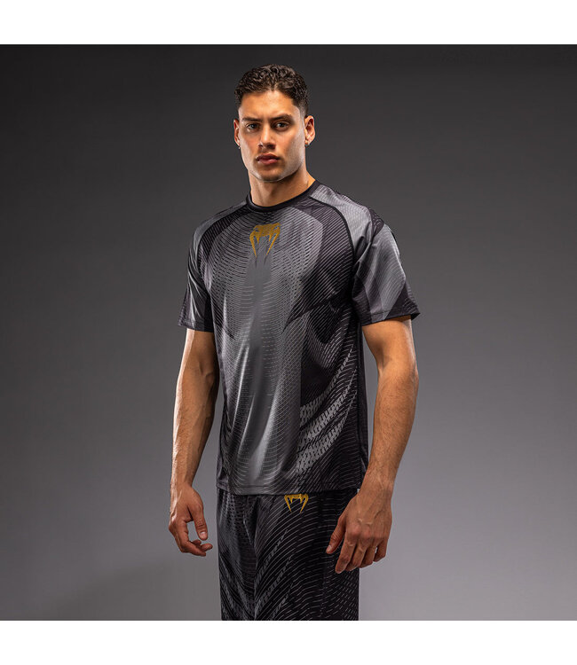 Venum Galactic 3.0 Dry Tech T‑Shirt – Black/Gold for Boxing, Kickboxing & MMA