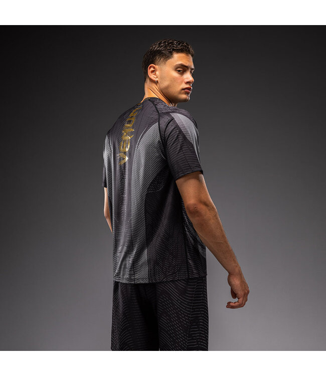 Venum Galactic 3.0 Dry Tech T‑Shirt – Black/Gold for Boxing, Kickboxing & MMA
