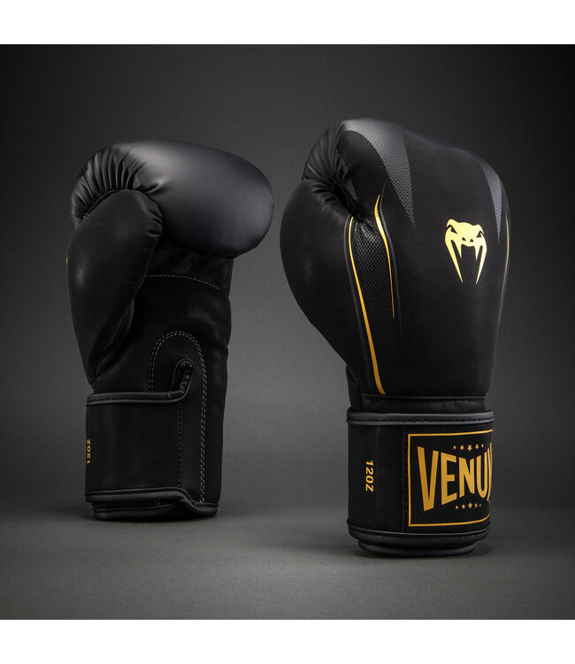 Venum G-Core Boxing Gloves – Black/Gold for Boxing, Kickboxing & Muay Thai