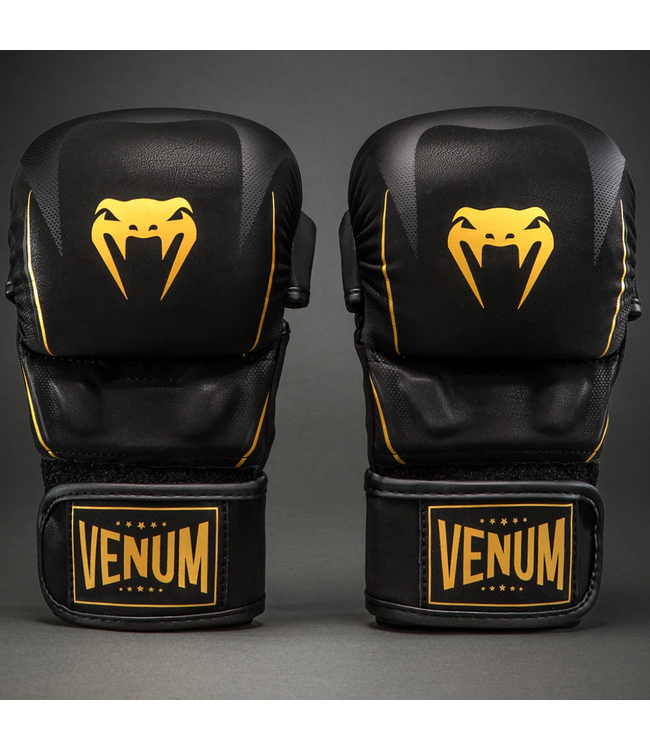 Venum G-Core MMA Sparring Gloves Black/Gold – 8 oz Injected Foam