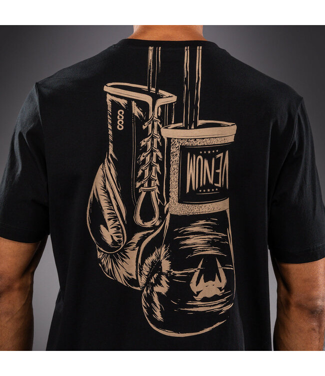 Venum Fight Icon Cotton T‑Shirt – Zwart | Comfortabel katoenen sportshirt