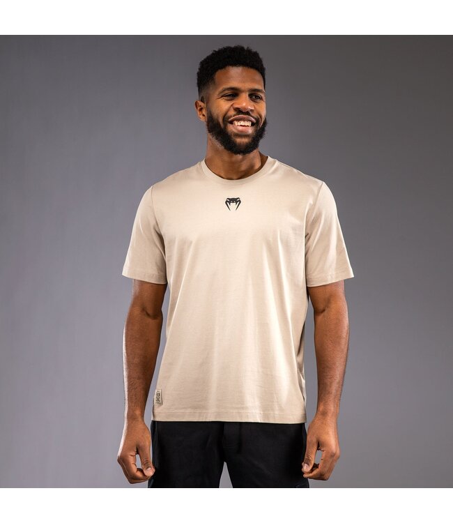Venum Fight Icon Cotton T‑Shirt – Beige | Bequemes Baumwoll‑Sportshirt