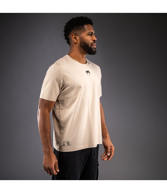 Venum Fight Icon Cotton T‑Shirt – Beige | Bequemes Baumwoll‑Sportshirt