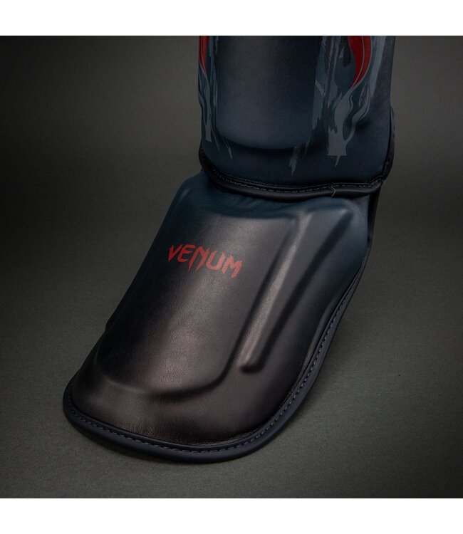 Venum Demon Shin Guards Black Grey – For Muay Thai & Kickboxing