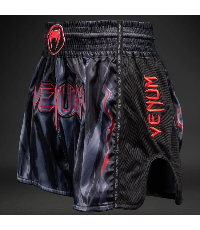 Venum Demon Muay Thai Shorts – Black/Grey | Shorts for Muay Thai & Kickboxing