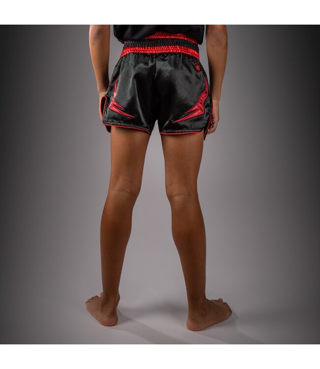 Venum Attack Kids Muay Thai Shorts – Schwarz/Rot für Muay Thai & Kickboxen