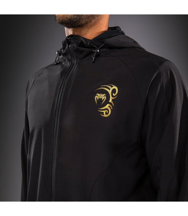 Venum x Mike Tyson Tiger Track Jacket – Schwarz/Gold für Boxen, Kickboxen & Fitness