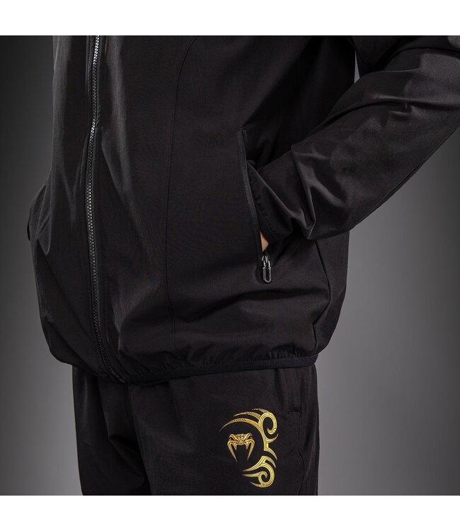 Venum x Mike Tyson Tiger Track Jacket – Black/Gold for Boxing, Kickboxing & Fitness