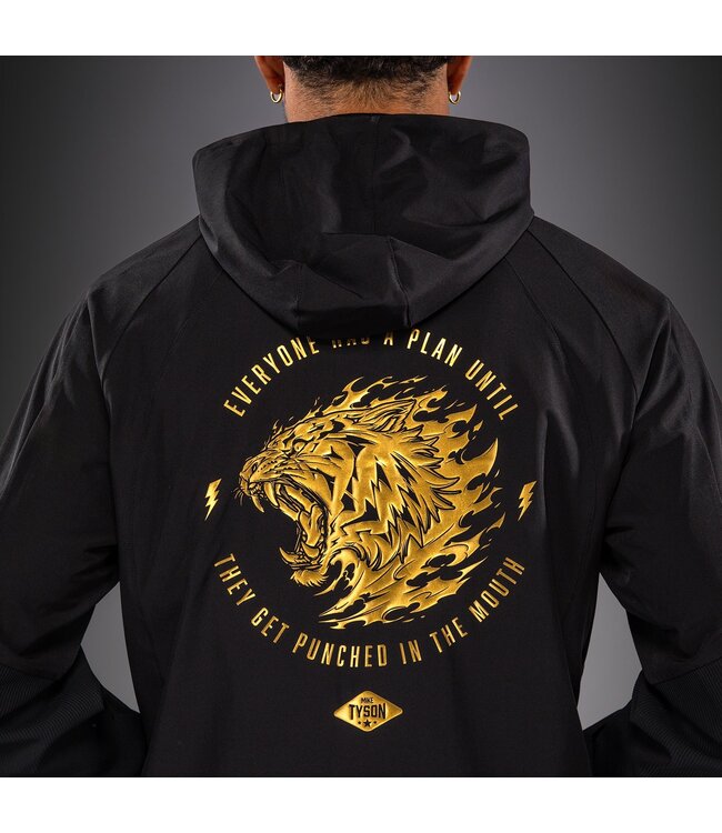 Venum x Mike Tyson Tiger Track Jacket – Schwarz/Gold für Boxen, Kickboxen & Fitness