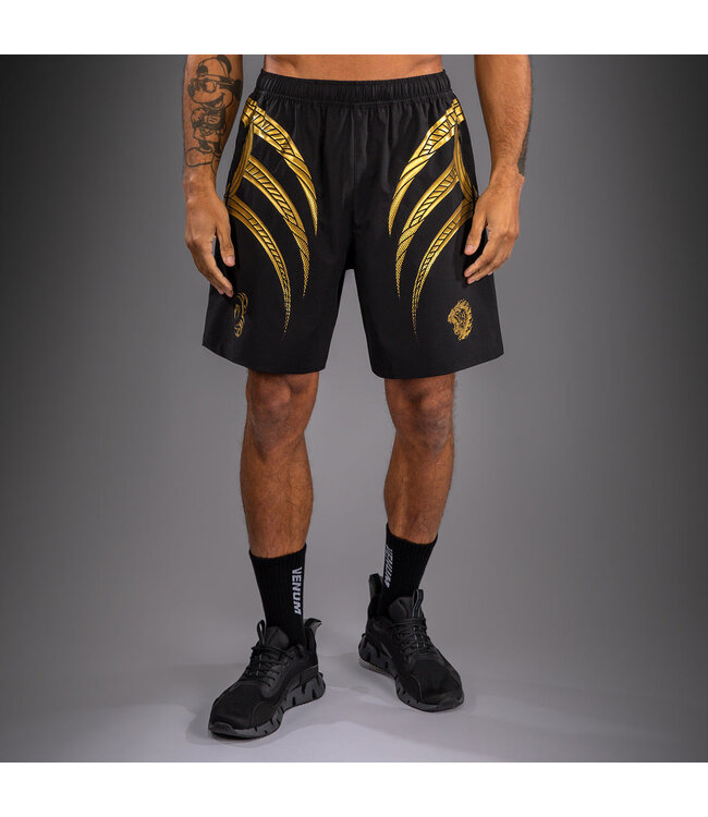 Venum x Mike Tyson Tiger Training Shorts – Black/Gold – Lightweight Training Shorts