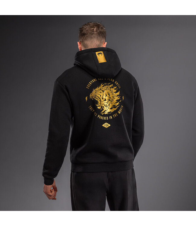 Venum x Mike Tyson Everyone Has a Plan Hoodie – Schwarz/Gold – Bequemer Trainingshoodie
