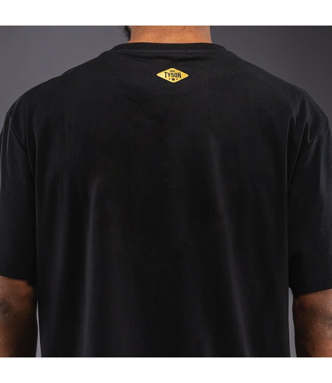 Venum x Mike Tyson Tiger T‑Shirt – Zwart/Goud – Regular Fit Zonder Rugprint