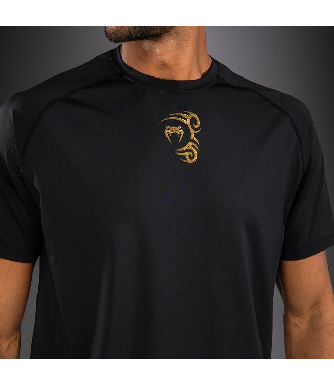 Venum x Mike Tyson Tiger Dry Tech T‑Shirt – Black/Gold – Performance Shirt for Boxing and Kickboxing