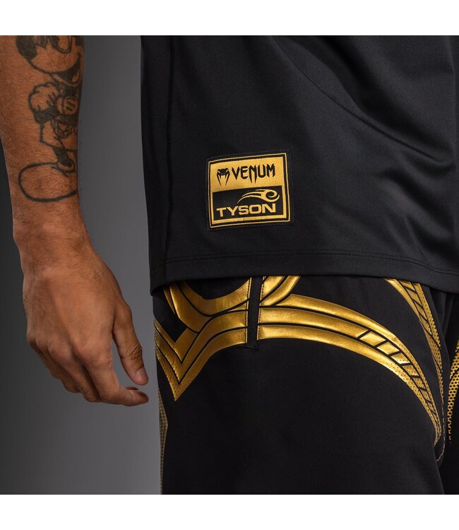 Venum x Mike Tyson Tiger Dry Tech T‑Shirt – Schwarz/Gold – Performance Shirt für Boxen und Kickboxen