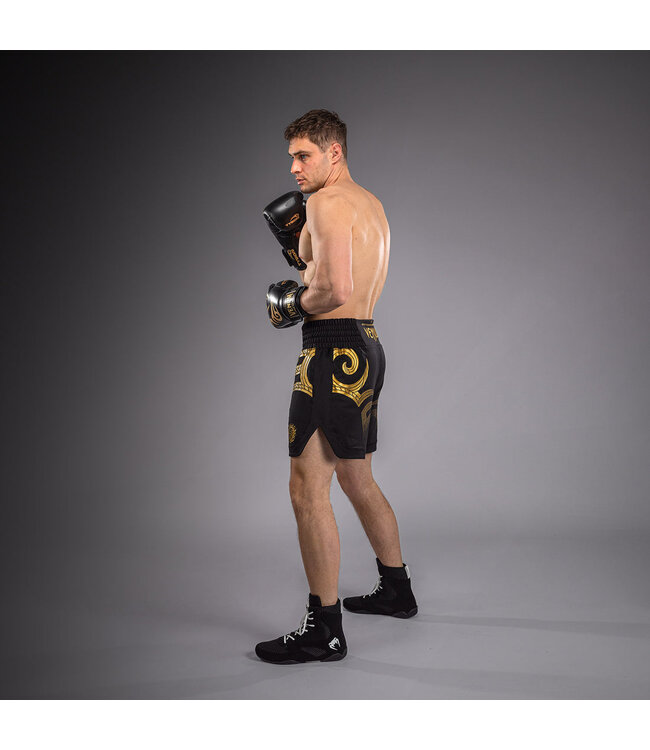 Venum x Mike Tyson Tiger Boxshorts – Schwarz/Gold – Fight Fit für Boxen