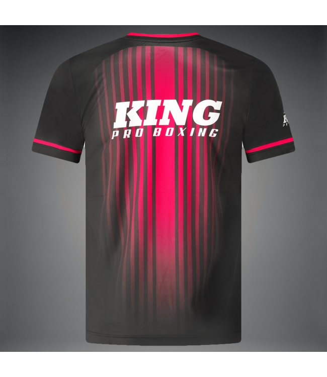 King Pro Boxing BLOODLINE Performance Training T‑Shirt for Kickboxing & Muay Thai – Black/Red