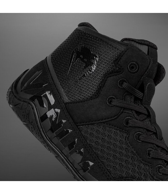 Venum Elite Wrestling Shoes Zwart/Zwart - Lichtgewicht Worstelschoenen met Optimale Grip