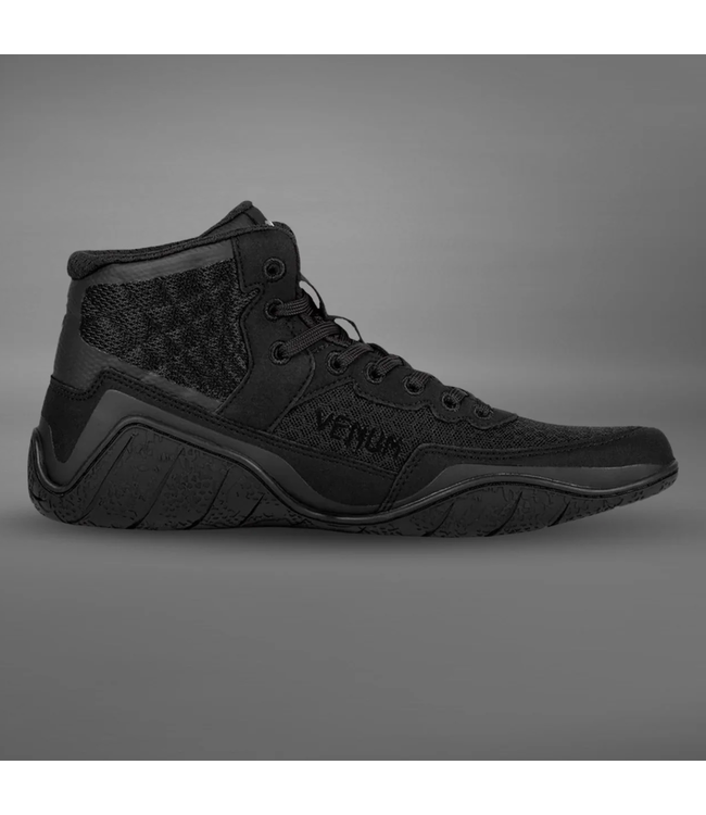 Venum Elite Wrestling Shoes Zwart/Zwart - Lichtgewicht Worstelschoenen met Optimale Grip