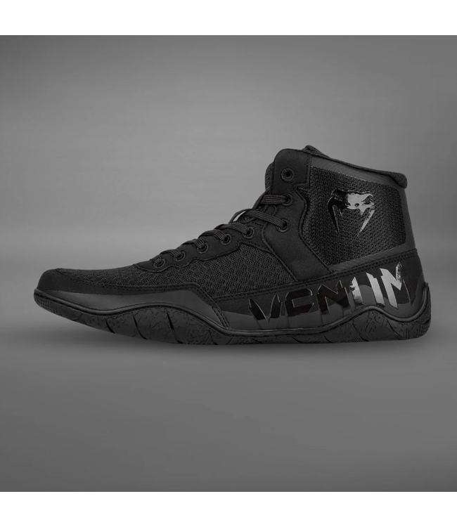 Venum Elite Wrestling Shoes Zwart/Zwart - Lichtgewicht Worstelschoenen met Optimale Grip