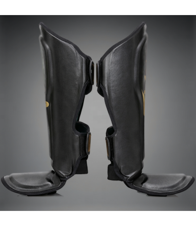 Fairtex x Booster FXB Shin Guards Black/Gold - Muay Thai & Kickboxing